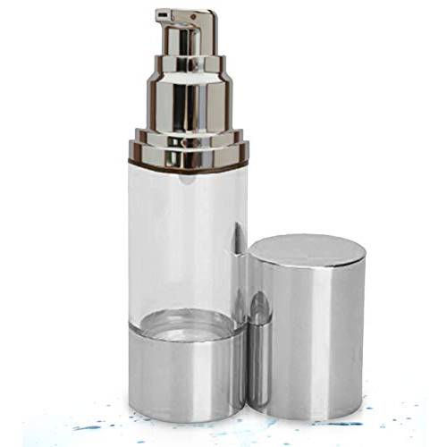 Sterile Airless Pump Bottle 1oz - Vacuum Cosmetic Travel Container– Refillable Small Pump Bottle for Makeup Foundations, Serums & Creams - Lightweight Shock & Leak proof Travel Pump Bottle - BPA Free