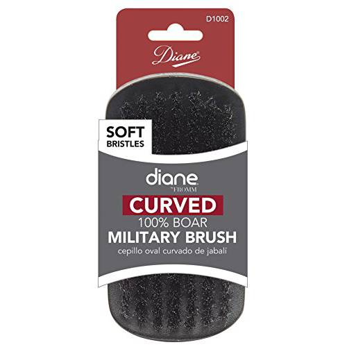 Diane Curved, Boar Military Brush D1002, Soft Bristles