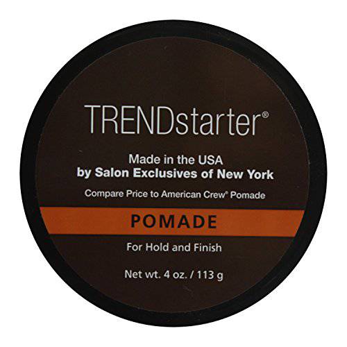 TRENDSTARTER - CLASSIC POMADE (4 OUNCE) – Light Hold & High Shine Water Based Pomade w/ All-Day Smooth Wet Look Finish - Non-Crispy Formula - Premium Hair Styling Products – Launched Spring 2022