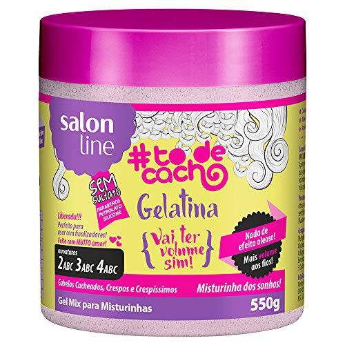 Linha Tratamento (ToDeCacho) Salon Line - Gelatina Vai Ter Volume Sim 550 Gr - (Salon Line Treatment (Curls) Collection - Volume Increase Gelatin Net 19,04 Oz )