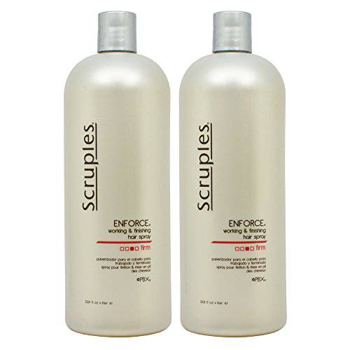 Scruples Enforce Working & Finishing Hair Spray 33.8 Ounce (Pack of 2)