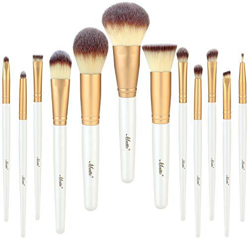 Matto Makeup Brushes 12 Piece Makeup Brush Set for Foundation Powder Mineral Eye Shadow Face Make Up Brushes