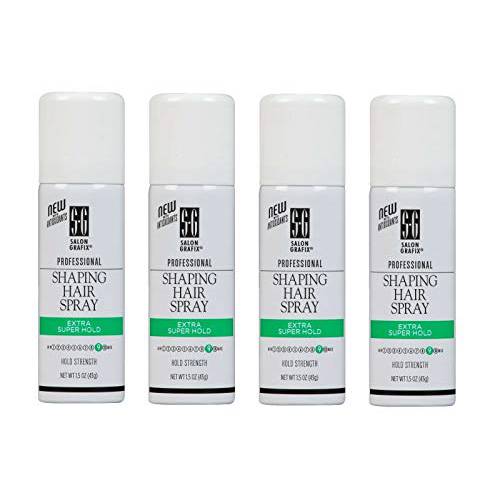Salon Grafix Hair Spray Extra Super Hold 1.5 OZ - Pack of 4