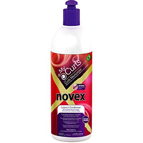 NOVEX My Curls Intense Leave In Conditioner– 17.6oz - Repairs Damaged Curls – Enhances Shine, Softness and Luster – Frizz Free Hair