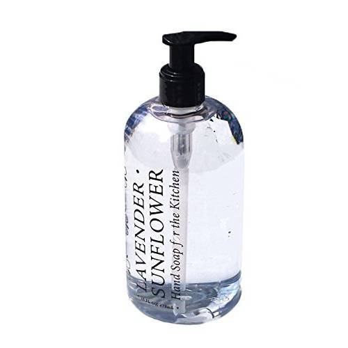 Greenwich Bay LAVENDER SUNFLOWER HAND SOAP FOR THE KITCHEN, Enriched with Shea Butter, Cocoa Butter, Sunflower and Lavender Oils to Wash Odors and Germs 16 oz