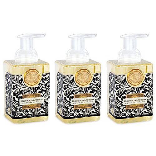Michel Design Works Foaming Hand Soap, 17.8-Ounce, Honey Almond - 3-PACK