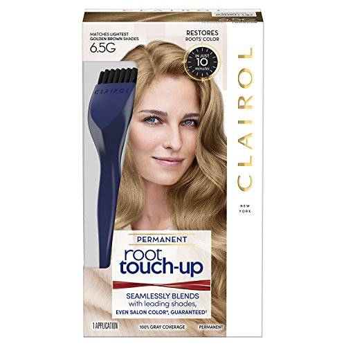 Clairol Root Touch-Up by Nice’n Easy Permanent Hair Dye, 6.5G Lightest Golden Brown Hair Color, Pack of 1