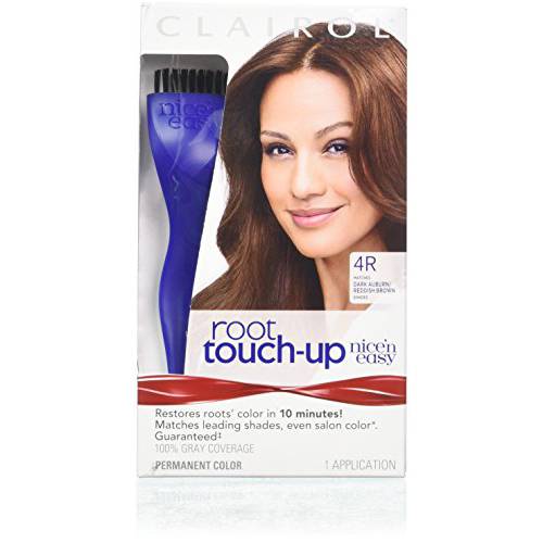 Clairol Root Touch-Up by Nice’n Easy Permanent Hair Dye, 4R Dark Auburn/Reddish Brown Hair Color, Pack of 2