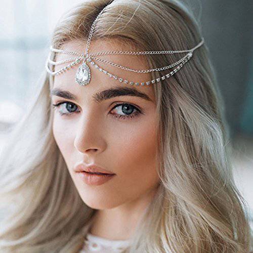 Headbands Wedding Headpiece Accessories with Rhinestone for Women and Girls