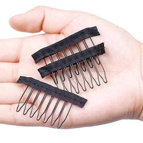 Smilco 32 Pcs Wig Clips, Metal Snap Wig Combs for Making Wigs