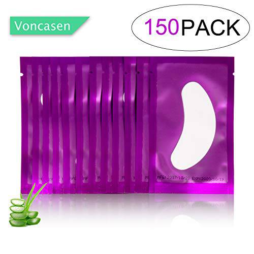 150 Pairs Set, Under Eye Pads, Comfy and Cool Under Eye Patches Gel Pad for Eyelash Extensions Eye Mask Beauty Tool (Purple)