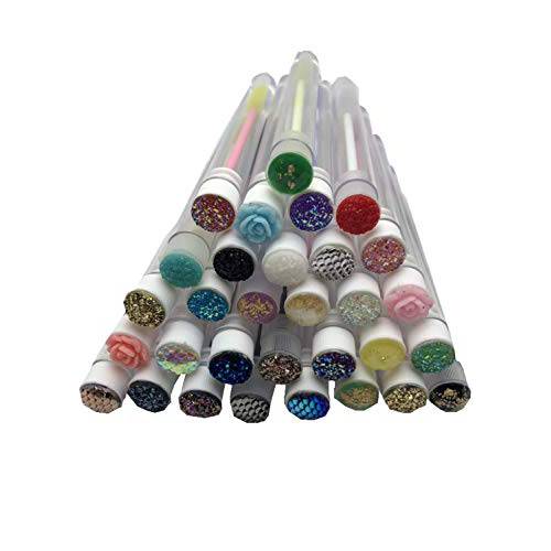 50 Pcs Disposable Mascara Brushes Diamond Eyelash Spoolies Makeup Brush Mascara Wand in Sanitary Tube Lash Supplies.