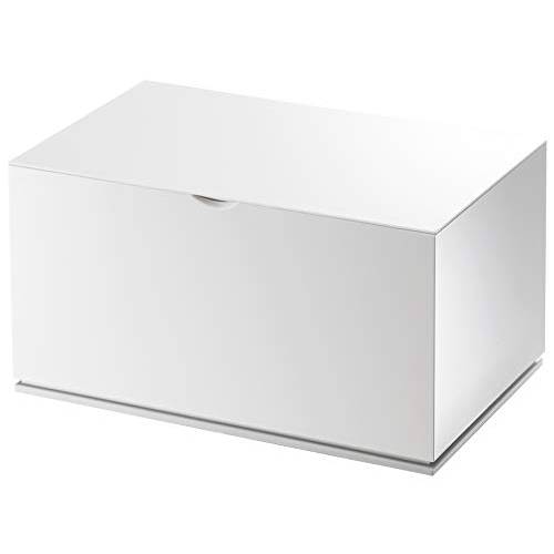 Yamazaki Skincare Organizer Home Cotton Bathroom Storage Container & Organizer | Plastic | Tissue Case, One Size, White