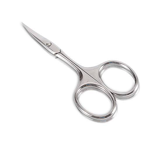 Manicure Scissors Eyebrow Scissor Small Cuticle Pedicure Beauty Stainless Steel Black Beauty Curved Scissor for Nail…