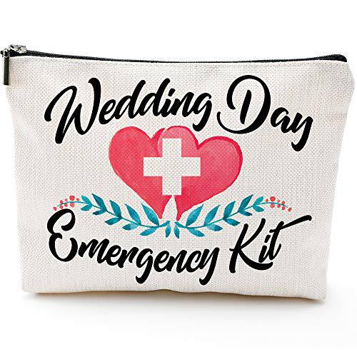 Wedding Day Emergency Kit Makeup Bag, Bridal Shower Gift, Wedding Survival Kit, Cosmetic Bag,Bride Gifts,Bridal shower gift