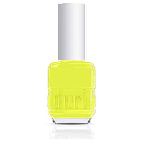 duri Nail Polish, 158N Atomic, Neon Yellow Citrine Color, Matte Finish, Full Coverage, Quick Drying, 0.45 Fl Oz by Duri Cosmetics