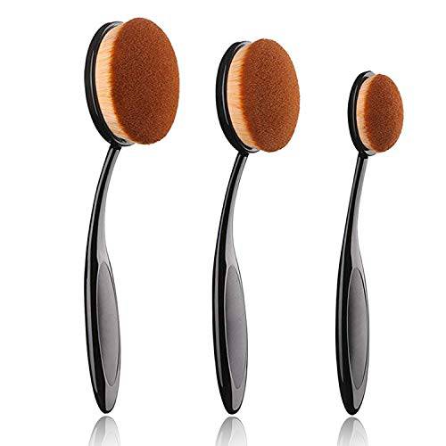 JOSALINAS Oval 1 Makeup Brush Upgraded Fast Flawless Application Toothbrush Foundation Concealer Blusher Liquid Cream Powder Cosmetic Blending Tool 1PC