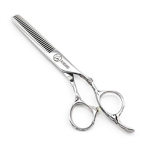 Hair Scissors 6 Inch Professional Barber Scissors Hair Thinning Scissors Thinning Shears 440C Barber Shears 30 Teeth Rose handle Kinsaro