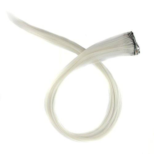 MapofBeauty 20 Clip-in Straight Hair Extension Hair Piece (White)