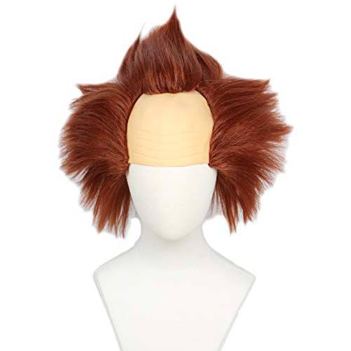 Linfairy Unisex Short Clown Bald Wig Halloween Costume Wig for Adult