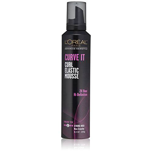 L’Oréal Paris Advanced Hairstyle CURVE IT Curl Elastic Mousse, 8.3 oz. (Packaging May Vary)