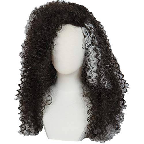Linfairy Long Afro Curly Wig Halloween Cosplay Costume Wig For Women