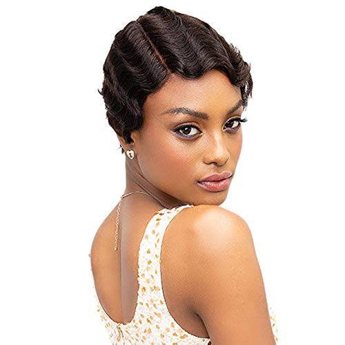 Janet Collection 100% Human Remy Hair Wig Mommy Parting Wig (1B)