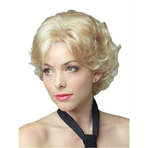 OYSRONG Very Beauty Elegant Women Short Golden Wavy/curly Layered Heat Resistant Daily Hair Wig