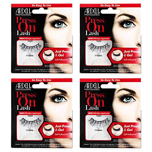 Ardell False Eyelashes Press On Lash with Adhesive Pipette 109 Black 4 pack