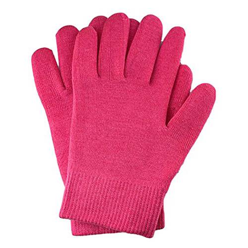 Xiaoyu Gel Spa Gloves Soften Skin Moisturizing Treatment Hand Mask Care Gloves - Rose Red