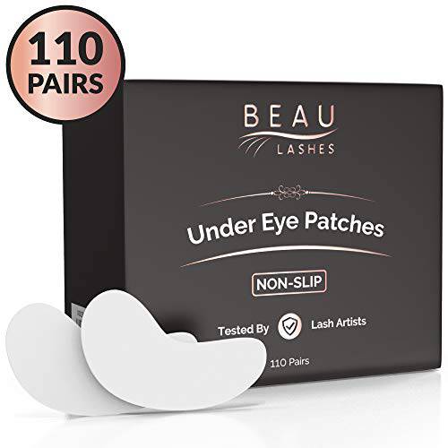 100 Pairs Under Eye Pads for Lash Extensions - Lint Free Hydrogel Eye Patches with Vitamin C & Moisturizing Aloe Vera for Eyelash Extension & Lash Lift - Professional Esthetician Gel Undereye Eyepads