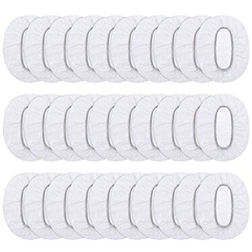 100 Pack Clear Disposable Ear Protectors Waterproof Ear Covers for Hair Dye, Shower, Bathing