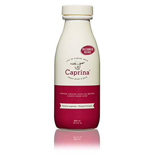 Caprina by Canus Liquid Hand Soap Refill, With Fresh Canadian Goat Milk, Original, 27.1 Fl Oz