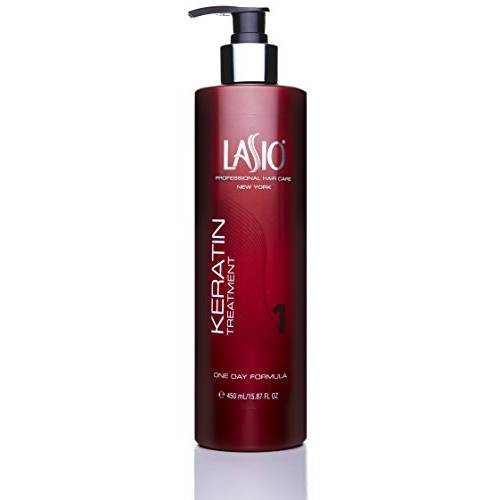 Lasio Keratin One Day Formula15.87 Fl. Oz., Infused with Amber Extract, Eliminates 100% Frizz and 90% curls, Lightweight Conditioner