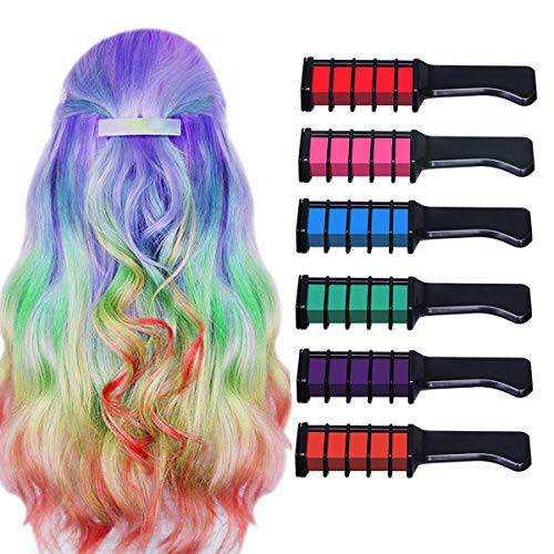 Hair Chalk for Girls Gift Temporary Washable Hair Color Dye for 6 7 8 9 10 Year Old Girls and Cosplay DIY Festival Party Halloween New Year Christmas Birthday Presents