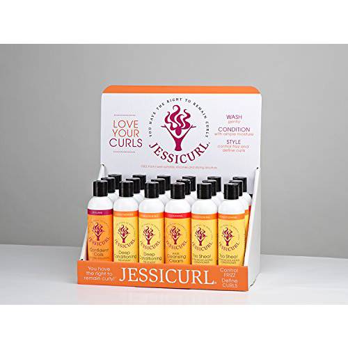 Jessicurl, Oil Blend, 2 Fl oz. Hair Oil for Curly Hair and Frizz Control, Dry Hair Treatment, adds Softness and Shine, with Avocado, Jojoba and Coconut Oil
