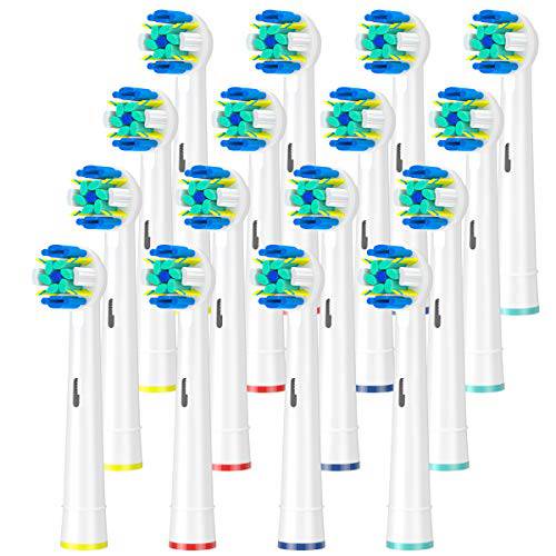 Schallcare Replacement Brush Heads Compatible with Braun Oral b Electric Toothbrush - Floss Toothbrush Head for Oral B Pro 1000 Genius Smart Series (12 Pack)