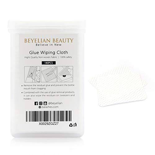BEYELIAN Glue Wiping Cloth Eyelash Extension Supplies Lint Free Wipes Dry Pads Non-woven Fabric Wiper 180Pcs