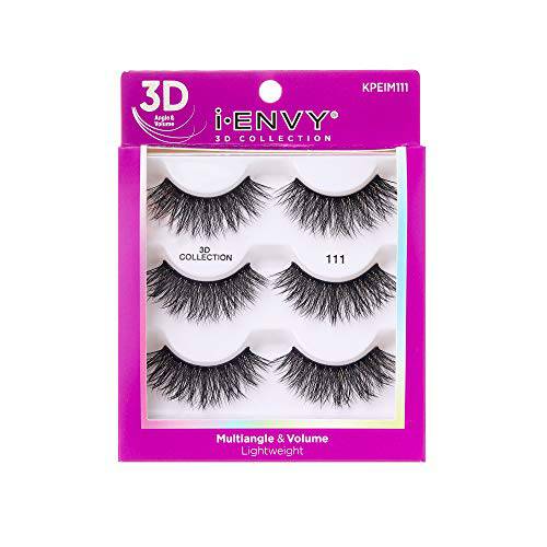 iEnvy False Eyelashes 3 Pairs Fluffy and Natural Multiangle and Volume Faux Mink Lashes (11)
