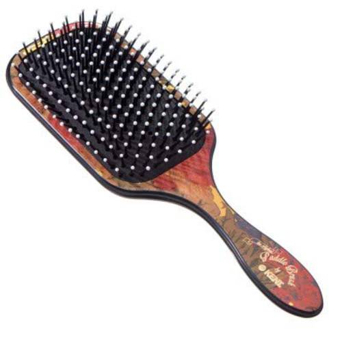Kent LPB1 Large Paddle Cushioned Hair Brush - Grooming, Detangling, & Smoothing Floral Print - Best Everyday Brush For Medium to Long Hair