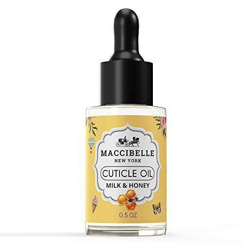 Maccibelle Cuticle Oil 0.5 oz - Heals Dry Cracked Cuticles (Milk and Honey, 0.5 Fl Oz)