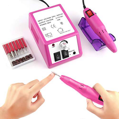 Nail Drills for Acrylic Nails Professional Electric Nail Drill Machine, Electric Manicure Set Acrylic Nail Kit Portable USB Charge Electric Nail File Nail Grinder Manicure Drill Nail Buffer