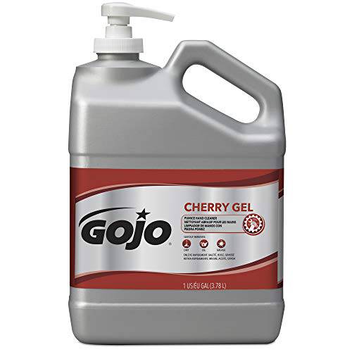 GOJO Cherry Gel Pumice Hand Cleaner, Cherry Fragrance, 1 Gallon Hand Cleaner with Pumice in Pump Bottle (Pack of 1) – 2358-02