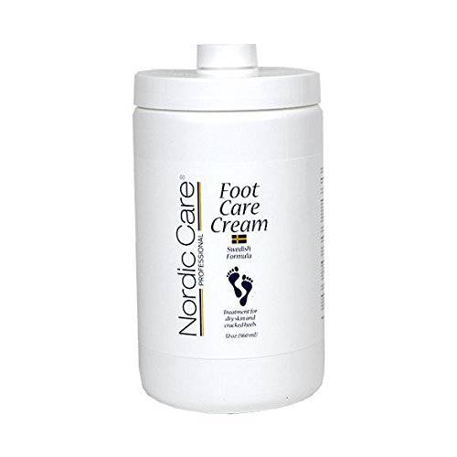 Foot Cream by Nordic Care for dry skin and cracked heels, 32oz with pump