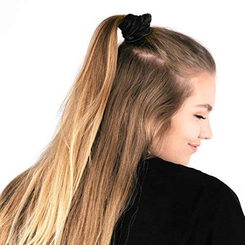 HARLOW Designer Velvet Scrunchies for hair, Big Scrunchies Velvet Packs for VSCO stuff, Hair Scrunchies - 6 Pack (Survivor)