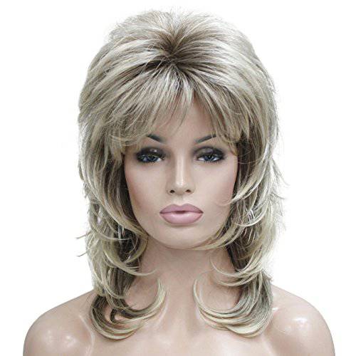 Lydell Long Soft Shaggy Layered Blonde Ombre Classic Cap Full Synthetic Wigs (R10/26 2 Toned Blonde)
