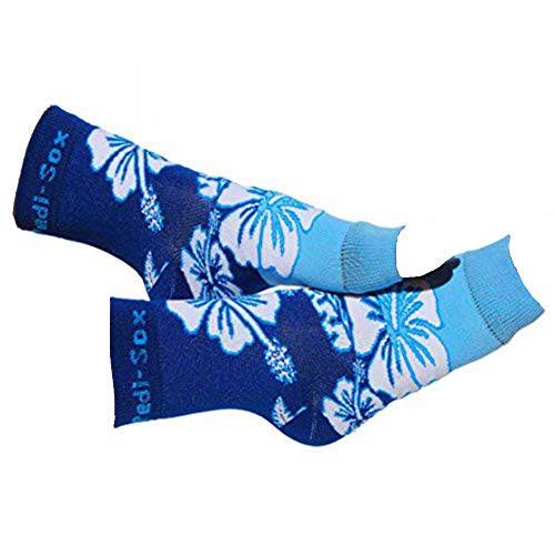 Original Pedi-Sox brand Toeless Socks for Pedicures : Ultra : Blue Hawaii