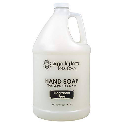 Ginger Lily Farms Botanicals All-Purpose Liquid Hand Soap Refill, Fragrance Free, 100% Vegan & Cruelty-Free, 1 Gallon