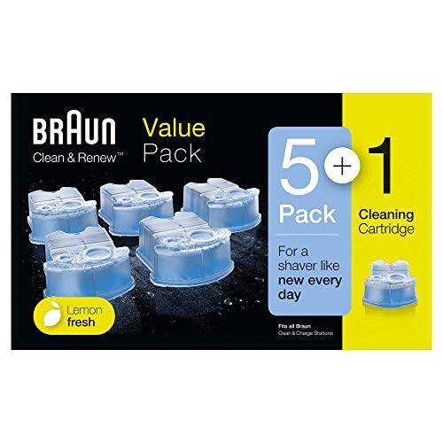 Braun CCR5+1 Clean & Renew Cleaning Cartridge, 6 Piece