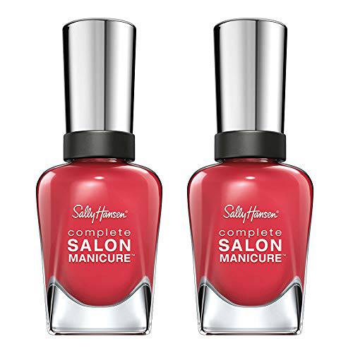Sally Hansen Complete Salon Manicure Nail Color, Scarlet Lacquer, Pack of 2